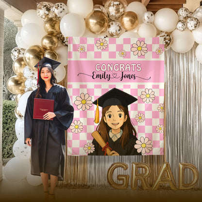 Retro Ghibli Graduation Backdrop Banner- #2