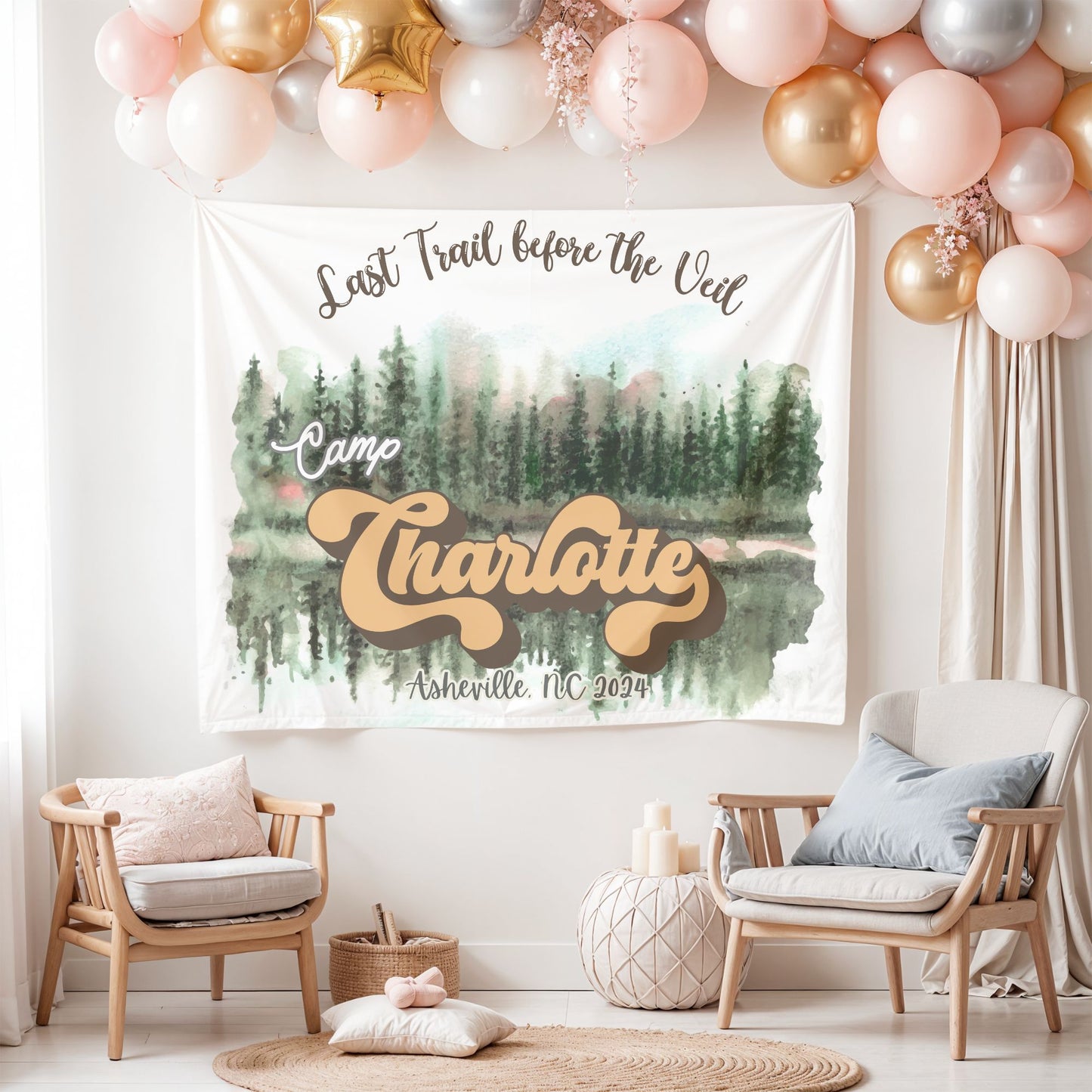 Camping Bachelorette Banner – Custom Bach Décor | #41