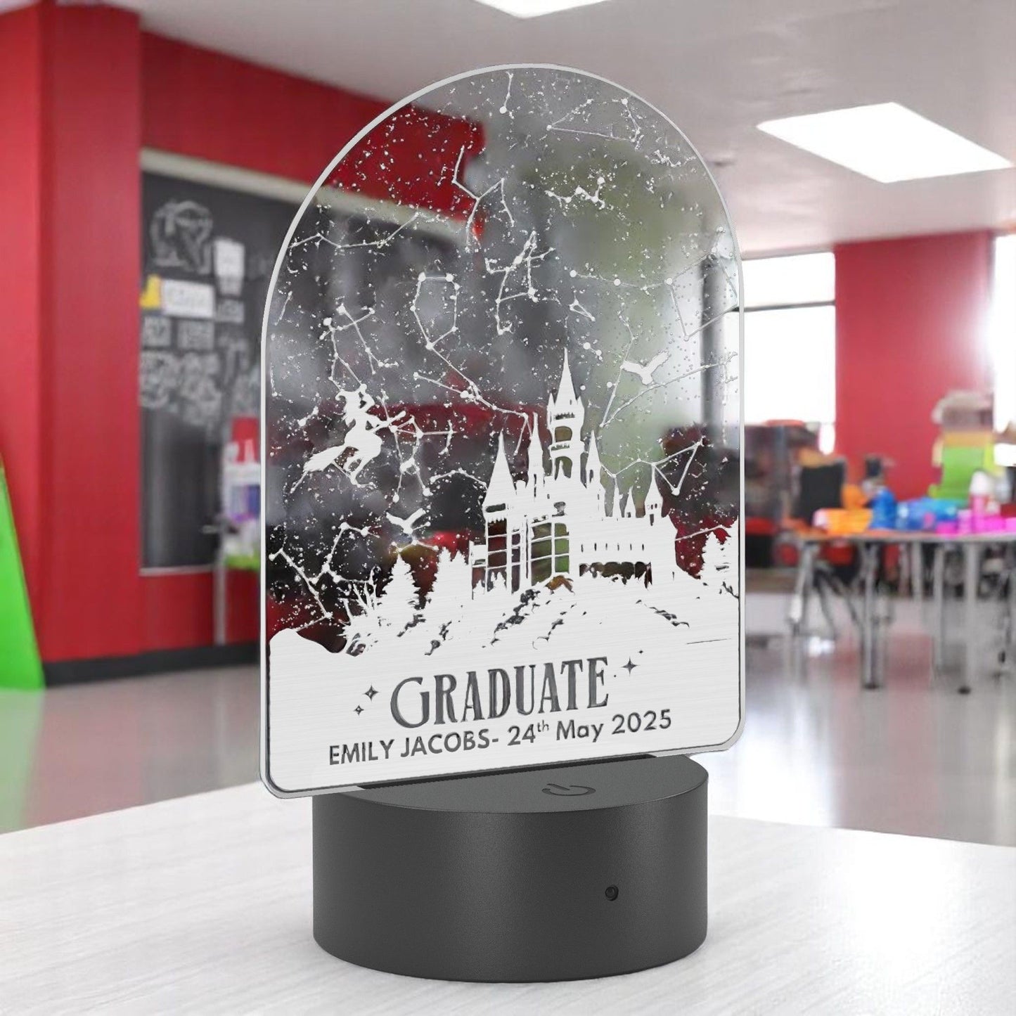 Custom Wizard Star Map - LED Laser Etched Acrylic Plaque