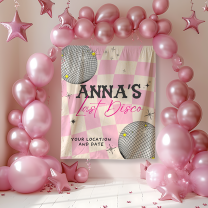 Trendy Disco Bachelorette Banner– Custom Bach Décor | #25