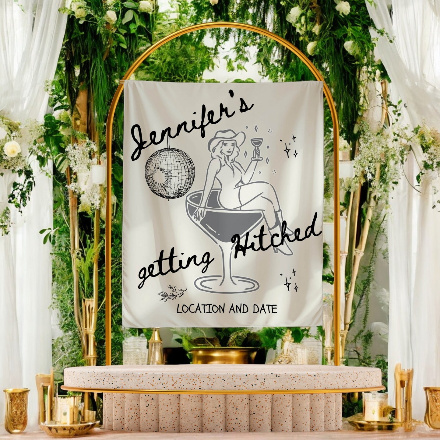Trendy Bachelorette Banner-– Custom Bach Décor | #32