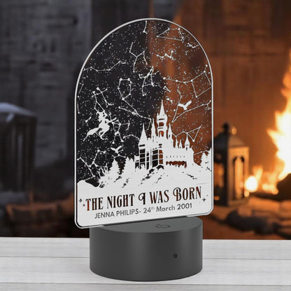 Custom Wizard Star Map - LED Laser Etched Acrylic Plaque