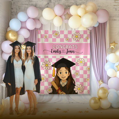 Retro Ghibli Graduation Backdrop Banner- #2