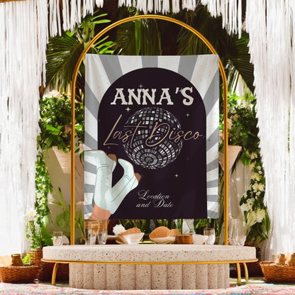 Disco Bachelorette Banner -Casino Bach Party – Custom Bach Décor | #34
