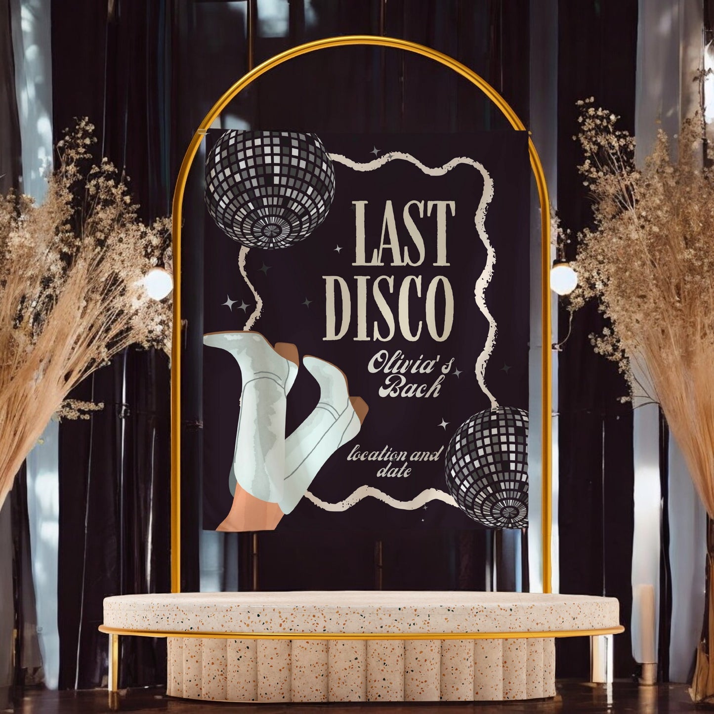 Dance and Casino Bachelorette Banner – Custom Bach Décor | #35