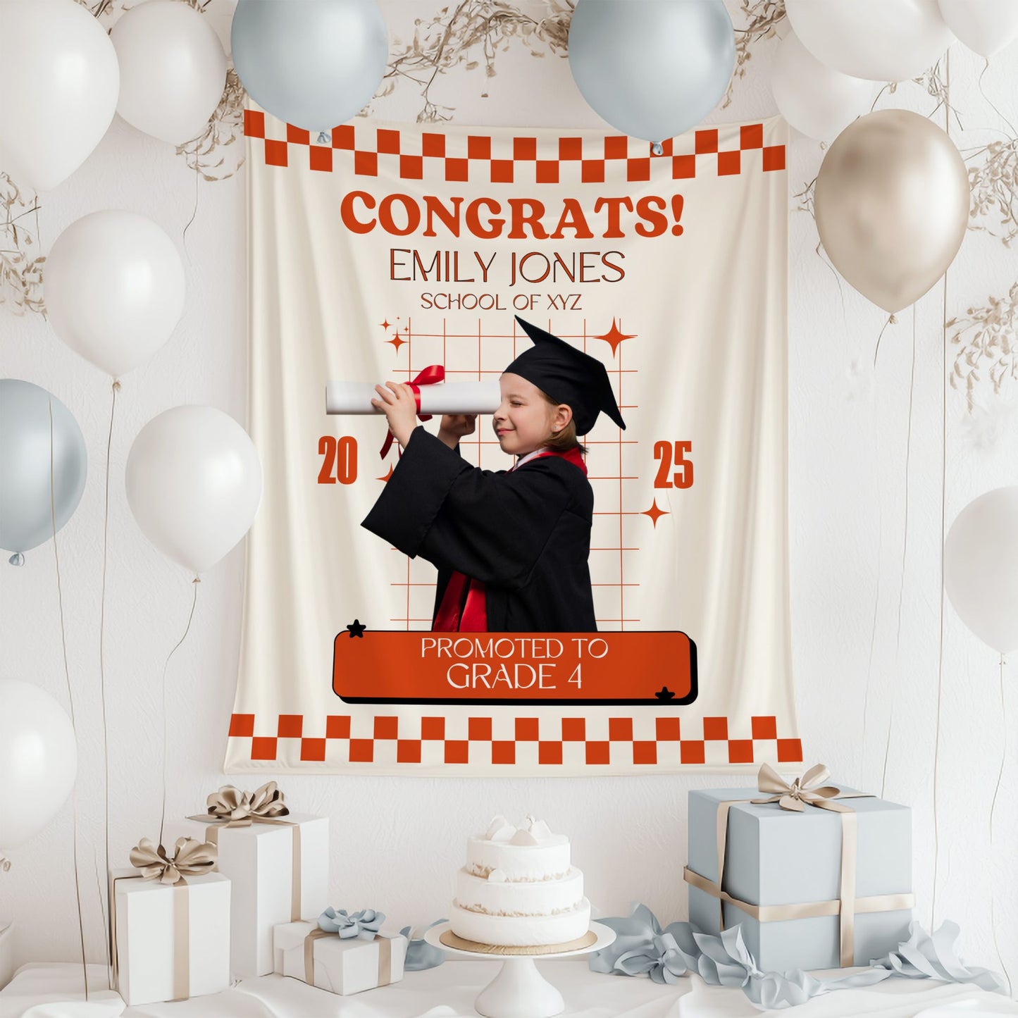 Custom Graduation Backdrop Banner- #8