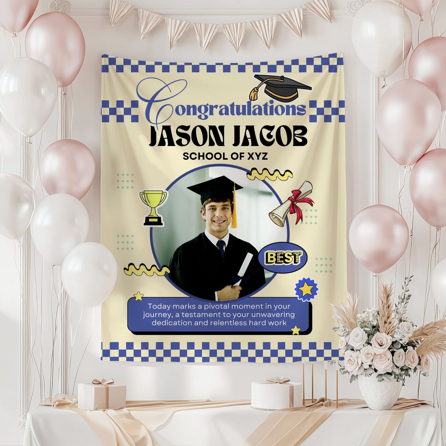 Custom Graduation Backdrop Banner- #3