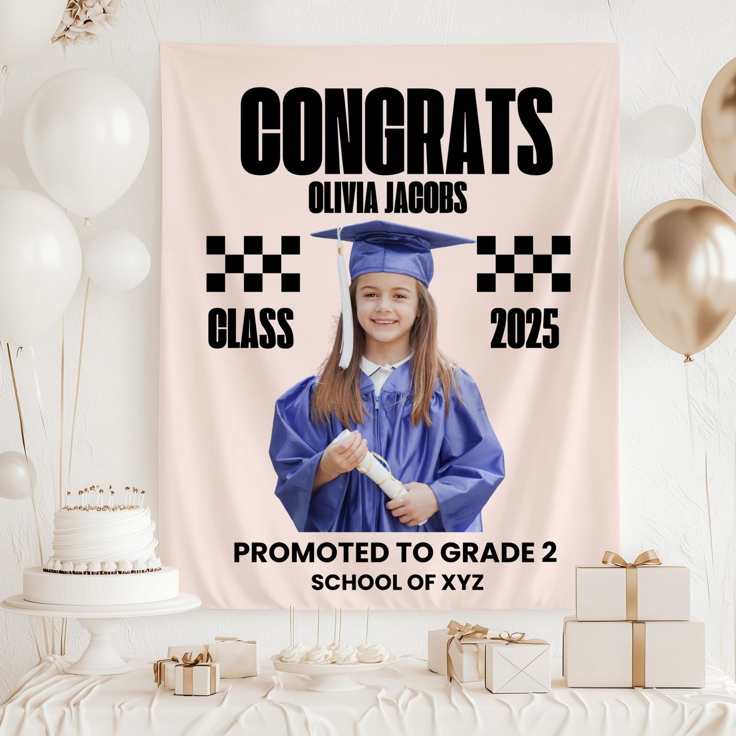 Custom Graduation Backdrop Banner- #4