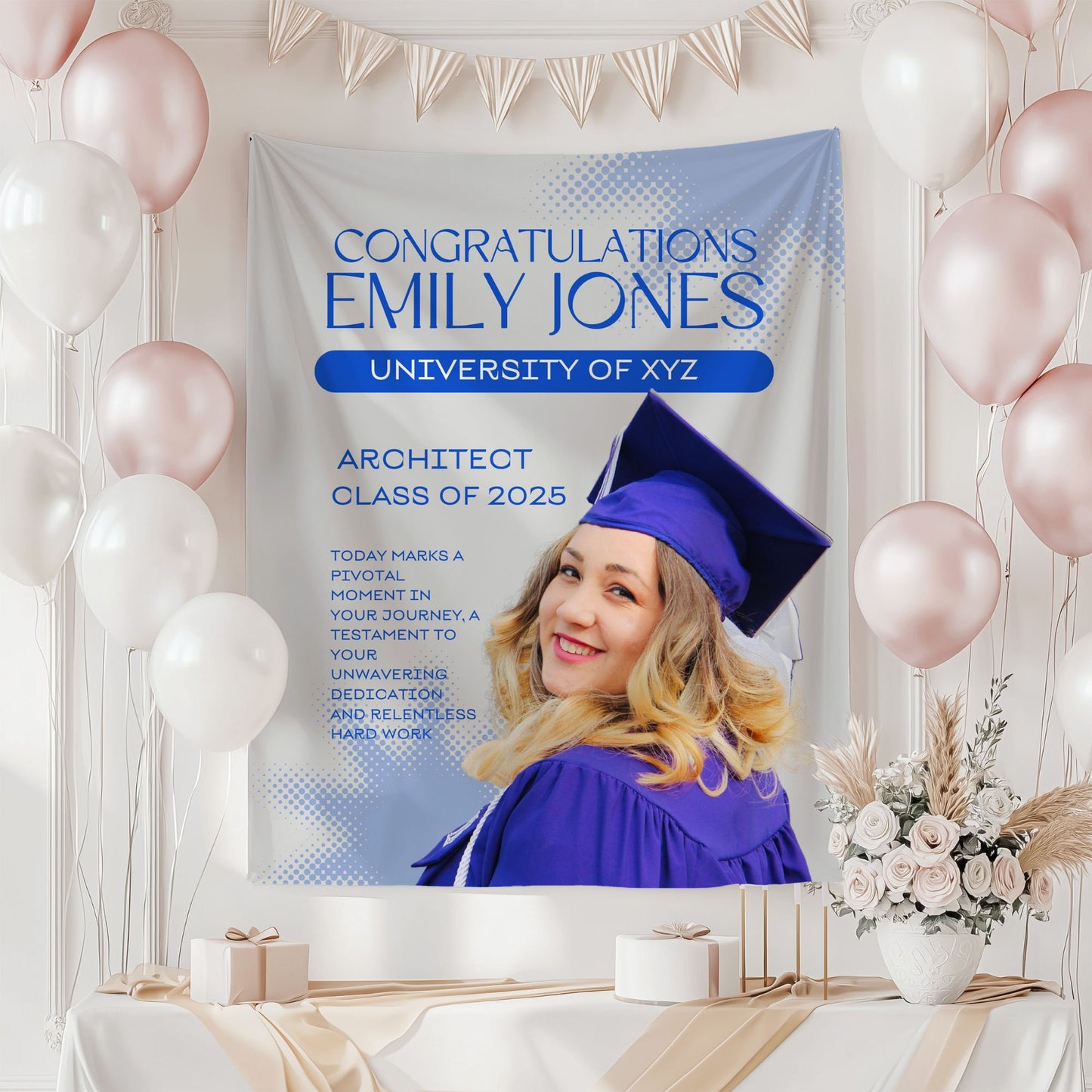 Custom Graduation Backdrop Banner- #6
