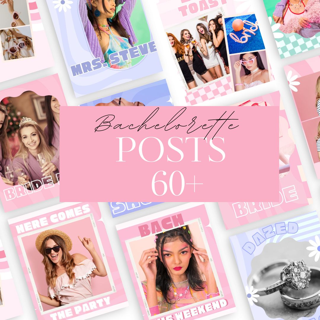 60+ Bachelorette SOCIAL MEDIA POSTS Digital Bundle