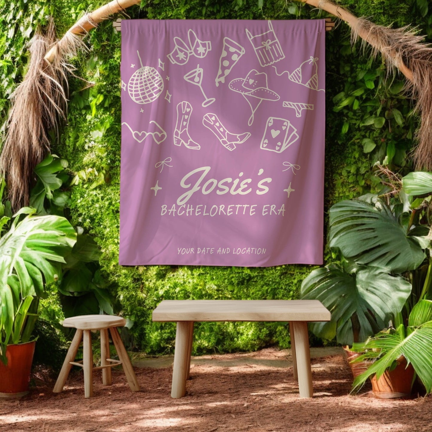Trendy Mix theme Bachelorette Banner – Custom Bach Décor | #10