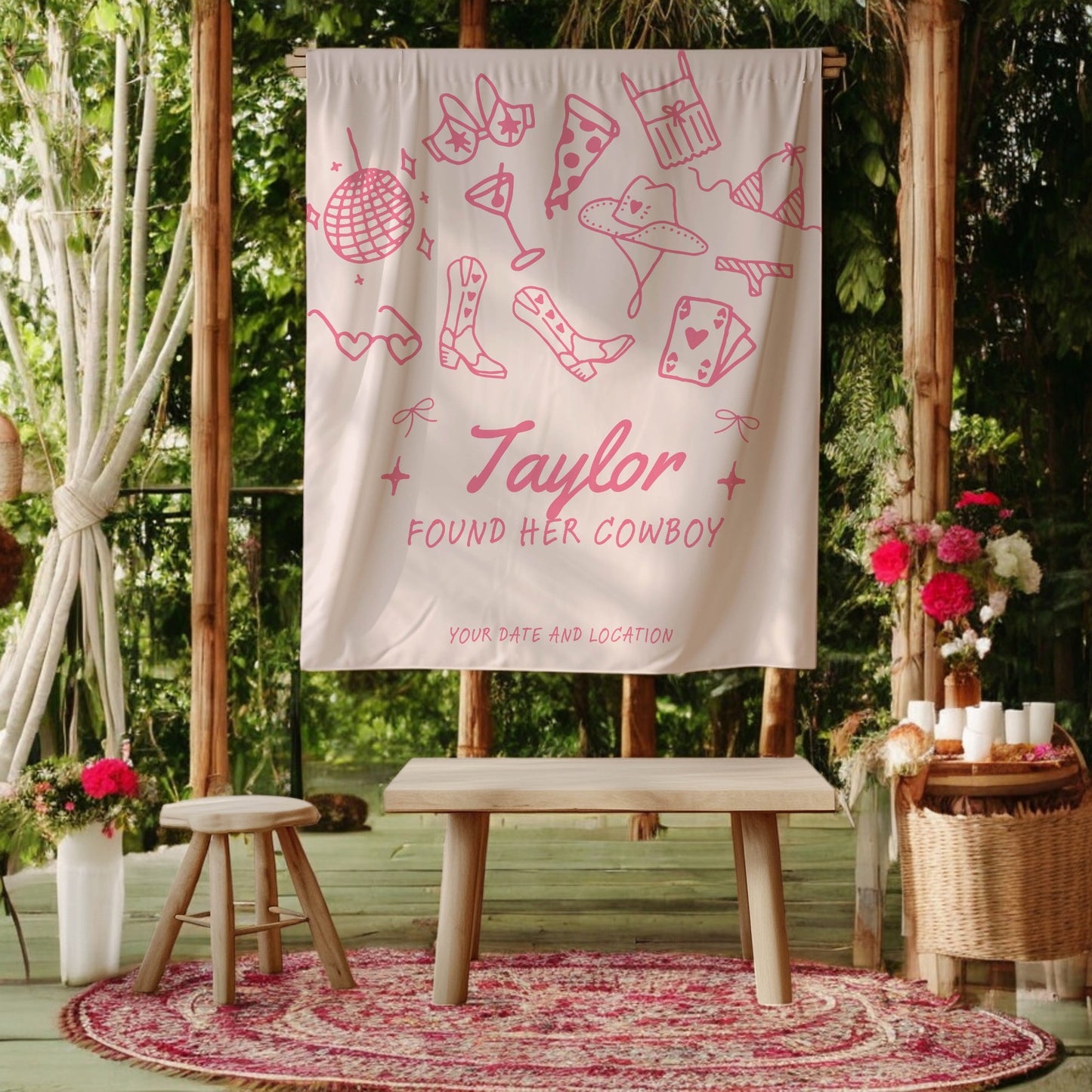Trendy Mix theme Bachelorette Banner – Custom Bach Décor | #10