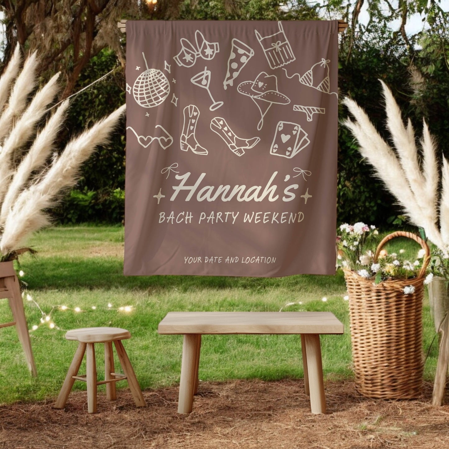 Trendy Mix theme Bachelorette Banner – Custom Bach Décor | #10
