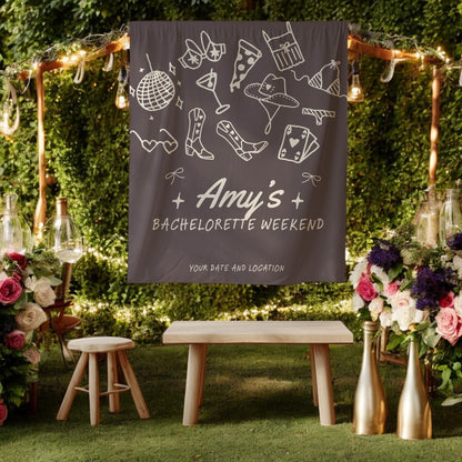 Trendy Mix theme Bachelorette Banner – Custom Bach Décor | #10