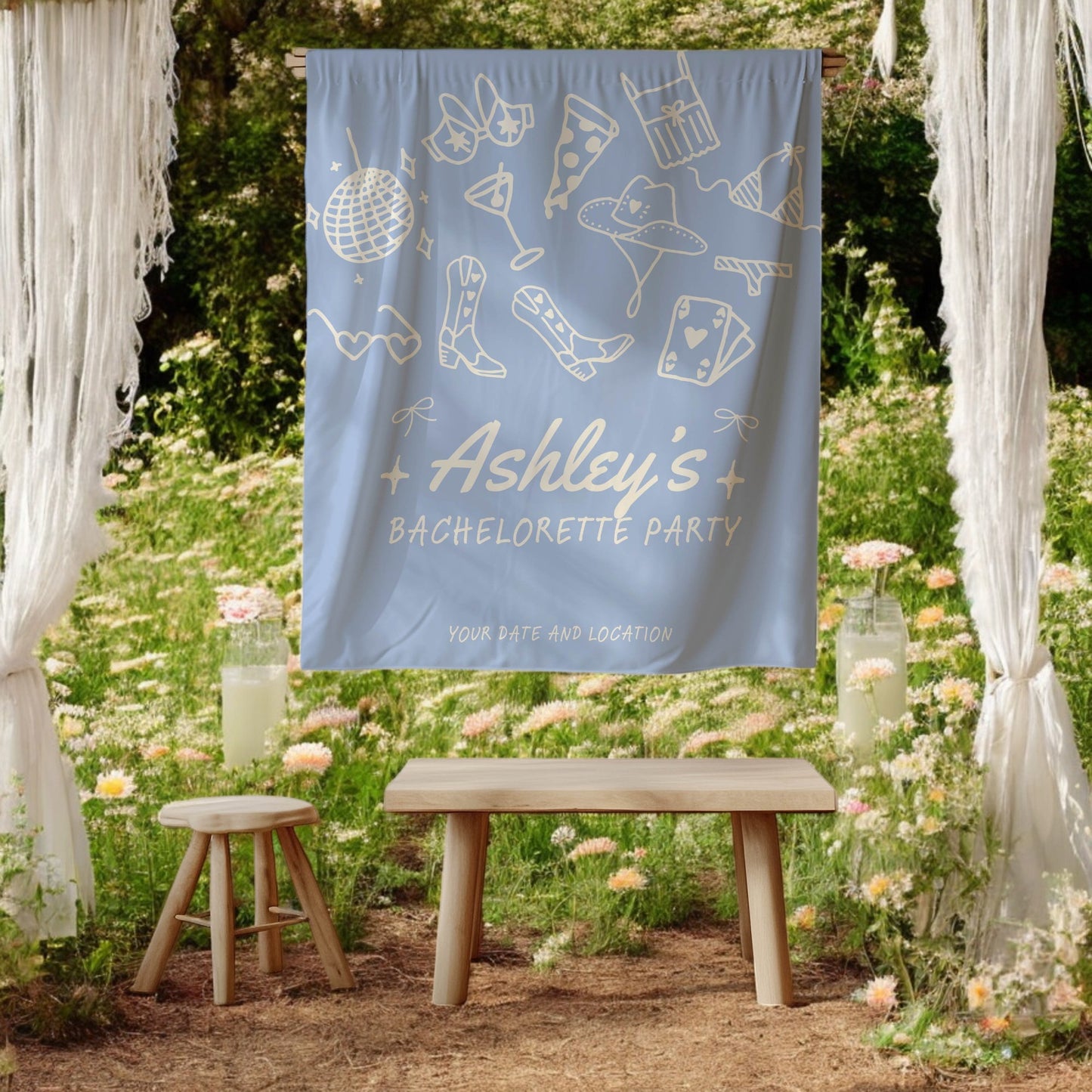Trendy Mix theme Bachelorette Banner – Custom Bach Décor | #10