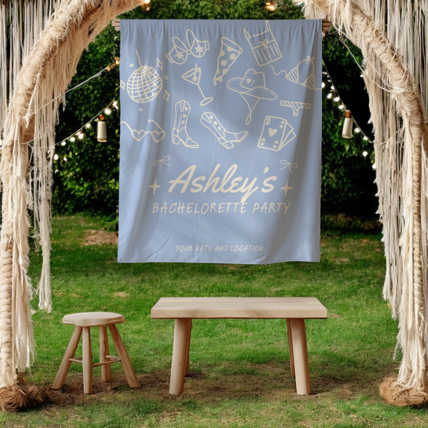 Trendy Mix theme Bachelorette Banner – Custom Bach Décor | #10