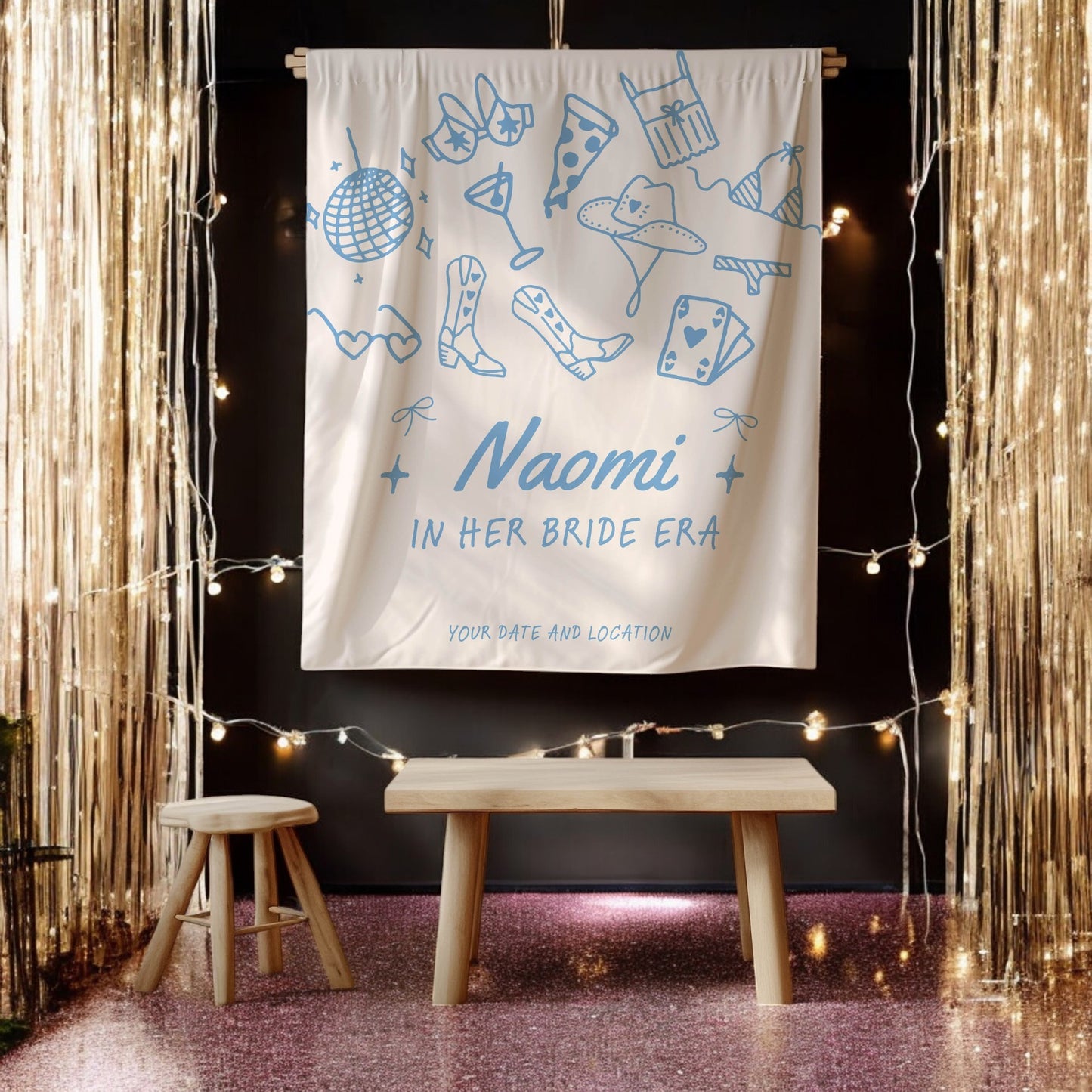 Trendy Mix theme Bachelorette Banner – Custom Bach Décor | #10