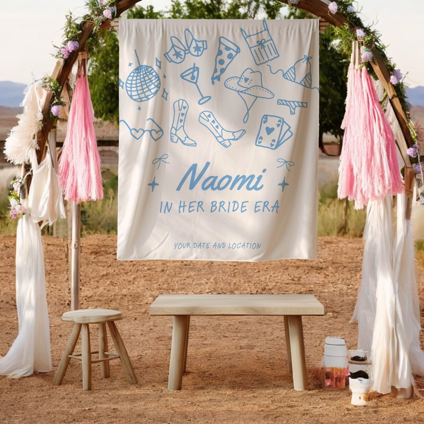 Trendy Mix theme Bachelorette Banner – Custom Bach Décor | #10