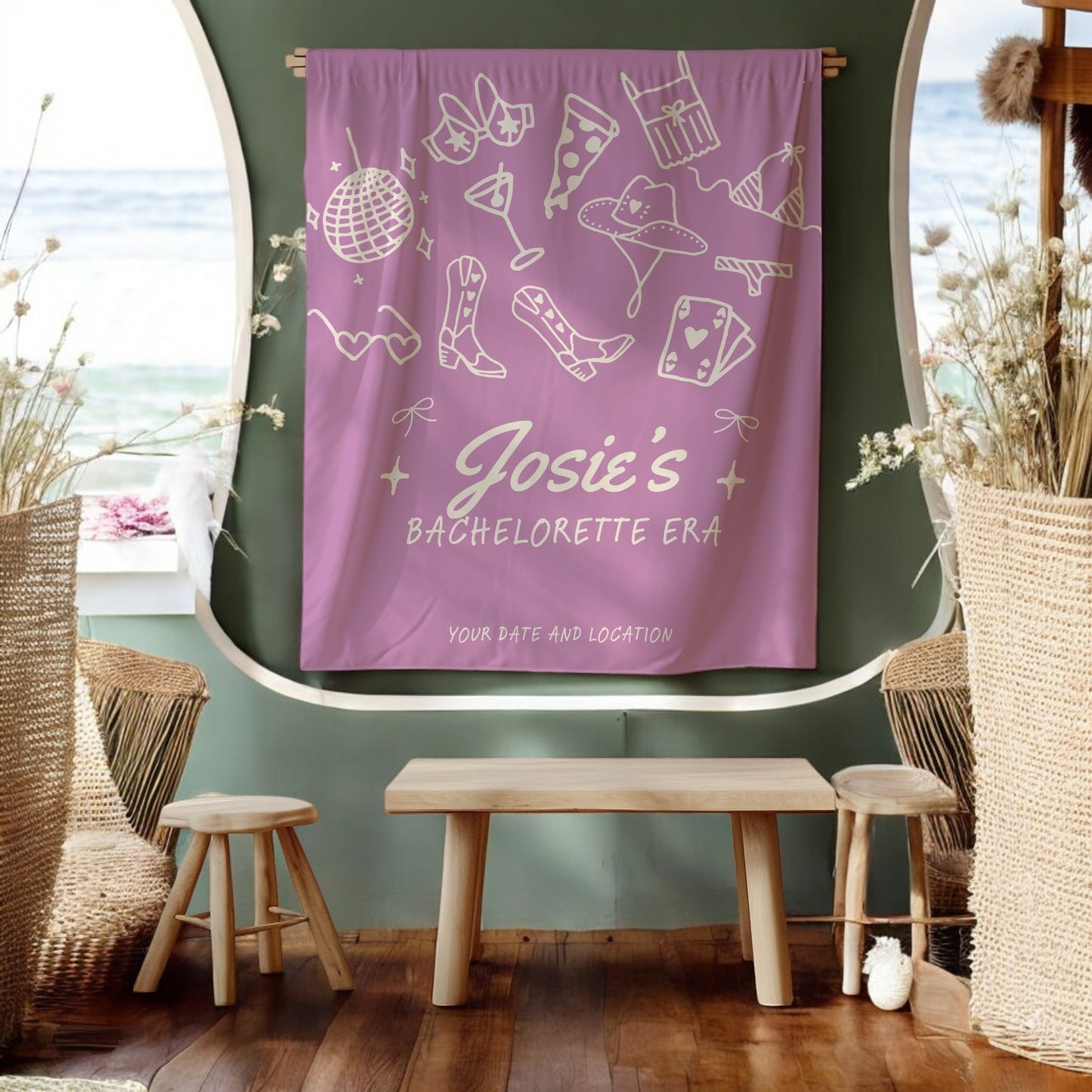 Trendy Mix theme Bachelorette Banner – Custom Bach Décor | #10