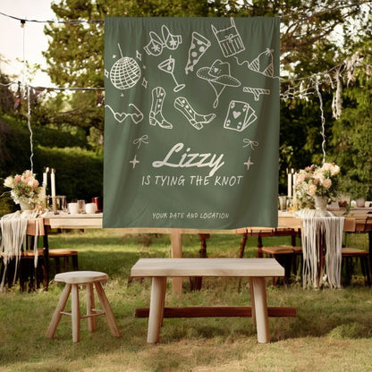 Trendy Mix theme Bachelorette Banner – Custom Bach Décor | #10