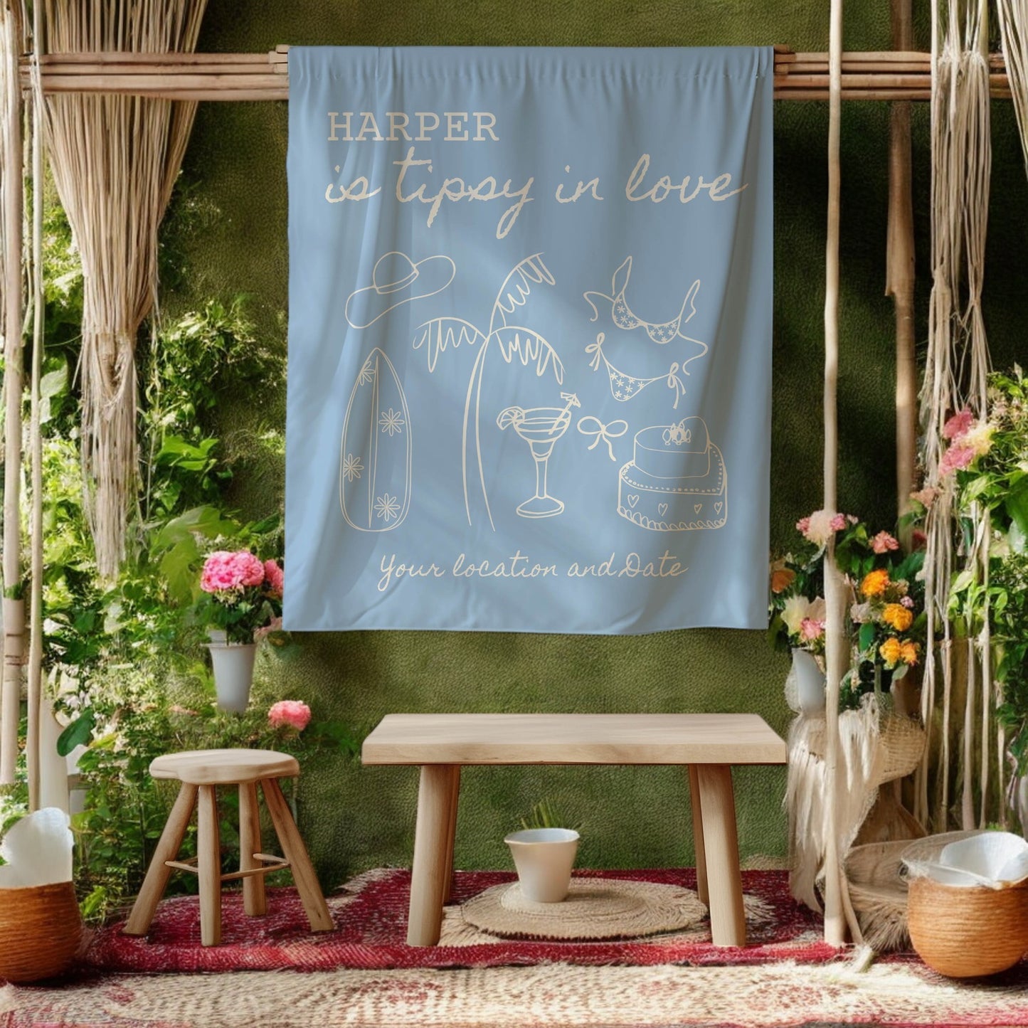 Coastal Bachelorette Banner– Custom Bach Décor | #11