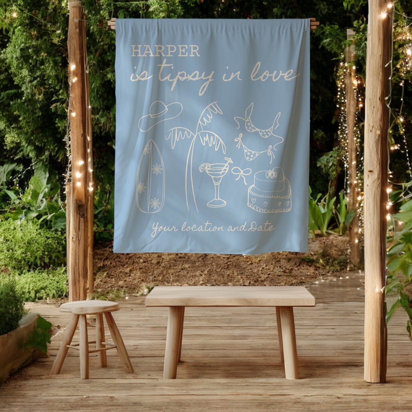 Coastal Bachelorette Banner– Custom Bach Décor | #11