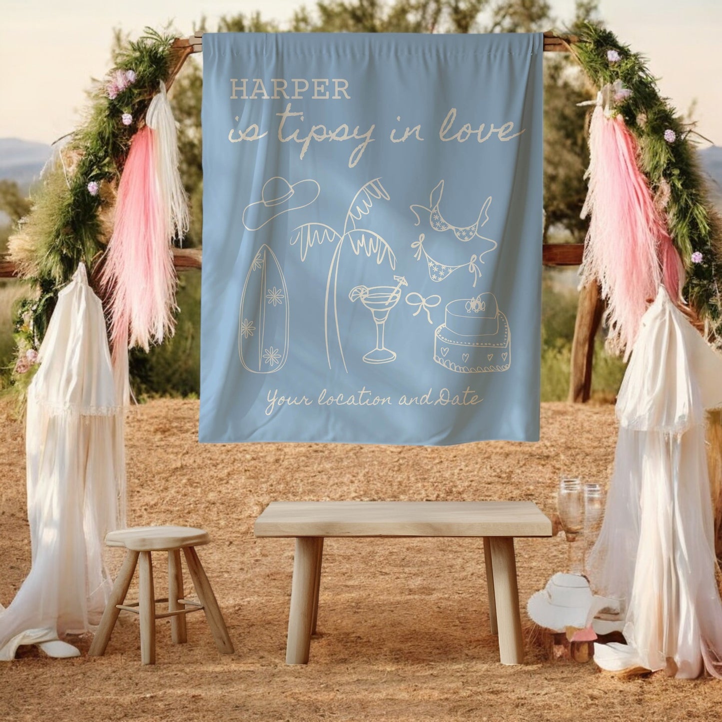 Coastal Bachelorette Banner– Custom Bach Décor | #11
