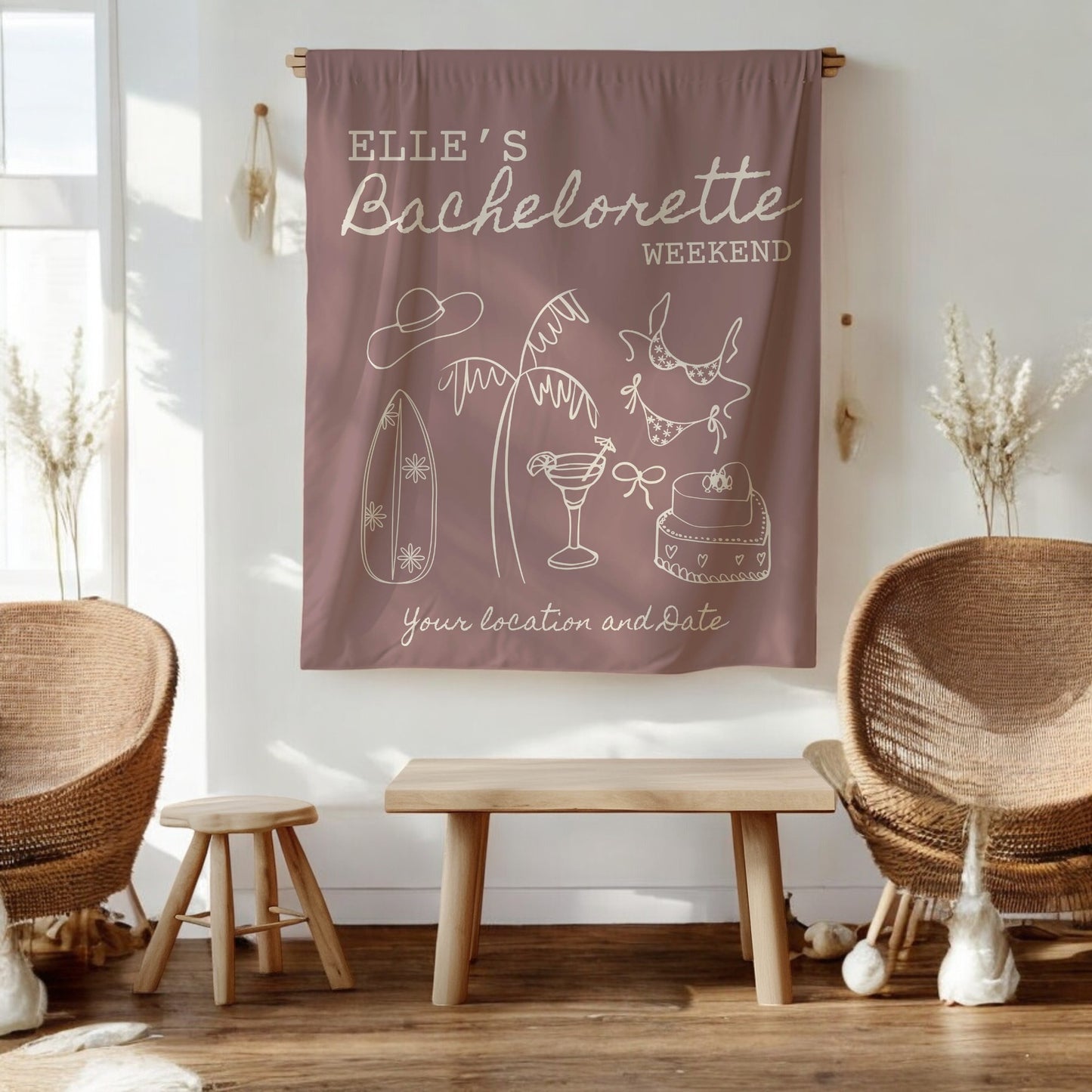Coastal Bachelorette Banner– Custom Bach Décor | #11