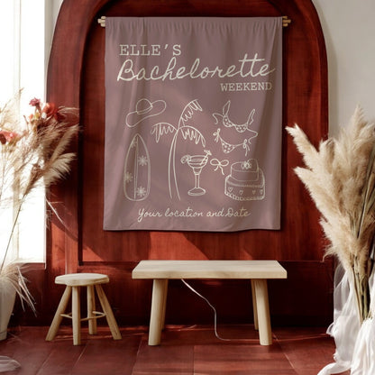 Coastal Bachelorette Banner– Custom Bach Décor | #11