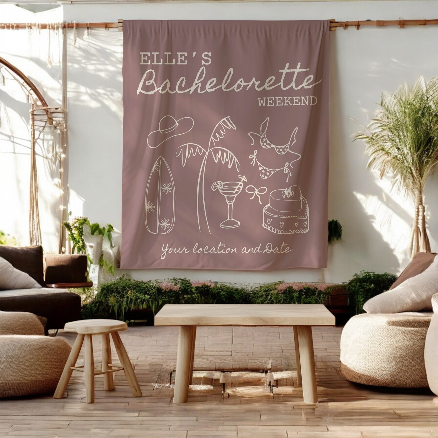 Coastal Bachelorette Banner– Custom Bach Décor | #11
