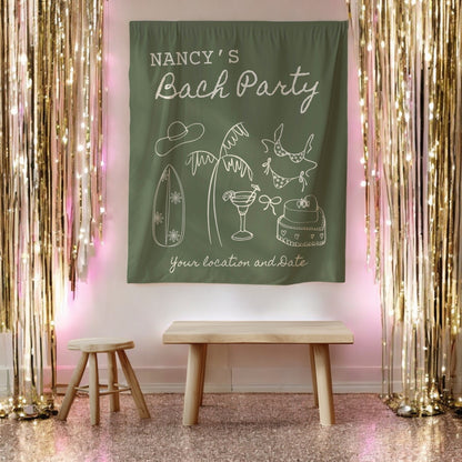 Coastal Bachelorette Banner– Custom Bach Décor | #11