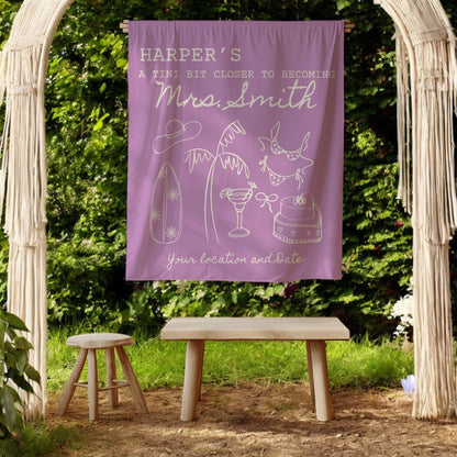 Coastal Bachelorette Banner– Custom Bach Décor | #11