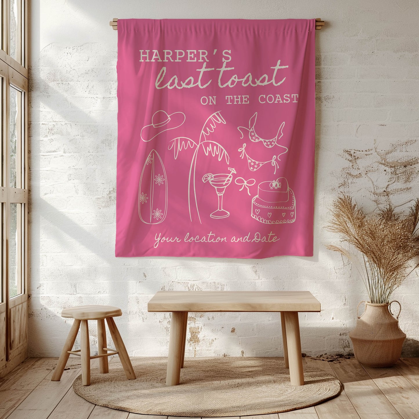 Coastal Bachelorette Banner– Custom Bach Décor | #11