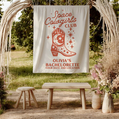 Space Cowgirls Bachelorette Banner– Custom Bach Décor | #14