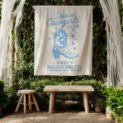 Space Cowgirls Bachelorette Banner– Custom Bach Décor | #14