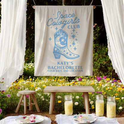 Space Cowgirls Bachelorette Banner– Custom Bach Décor | #14