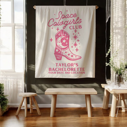 Space Cowgirls Bachelorette Banner– Custom Bach Décor | #14