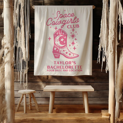 Space Cowgirls Bachelorette Banner– Custom Bach Décor | #14