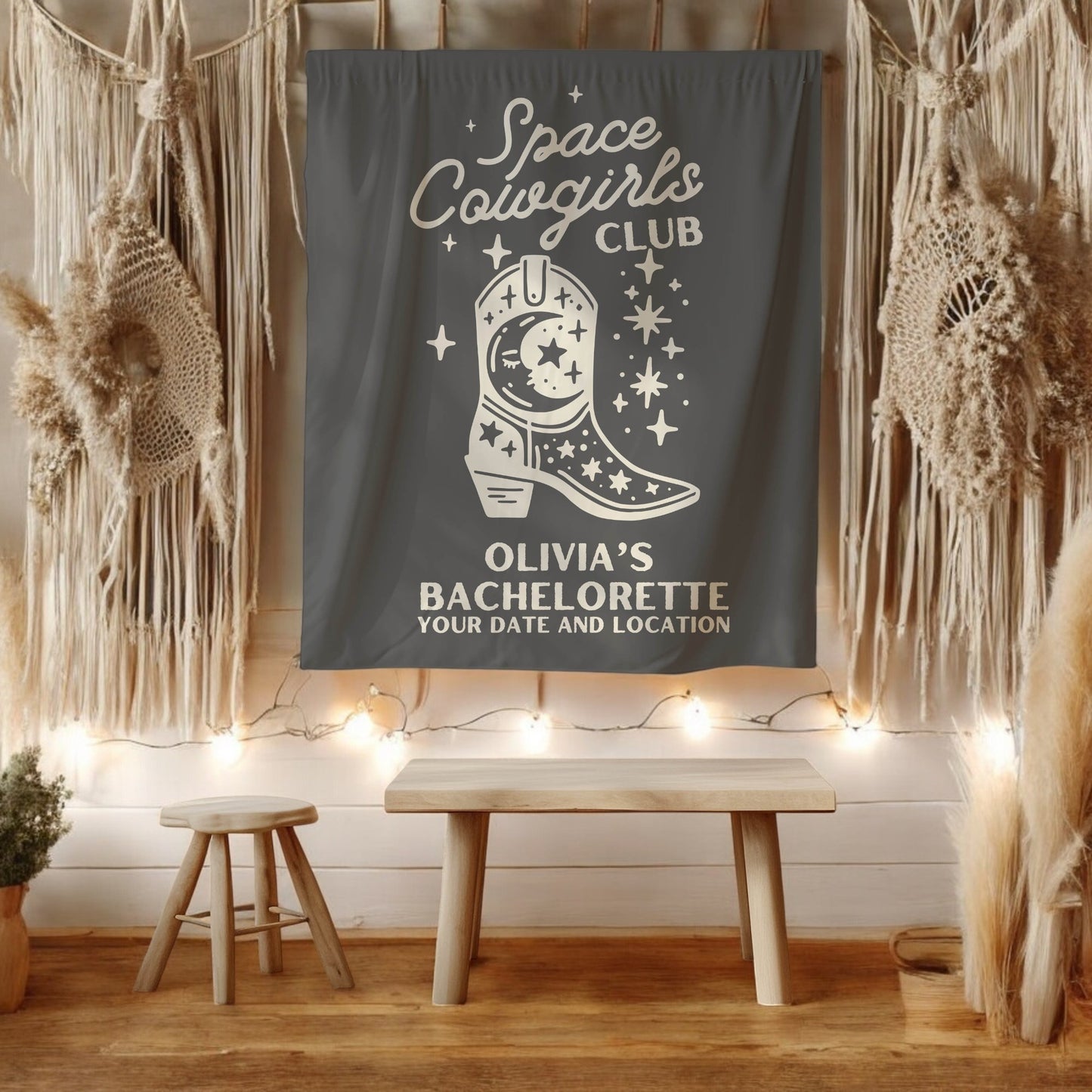 Space Cowgirls Bachelorette Banner– Custom Bach Décor | #14