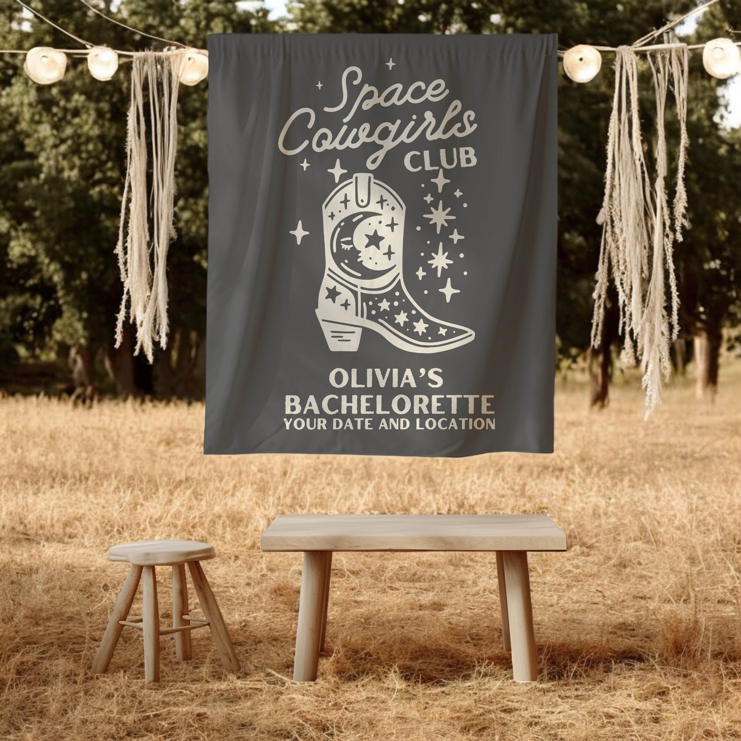 Space Cowgirls Bachelorette Banner– Custom Bach Décor | #14