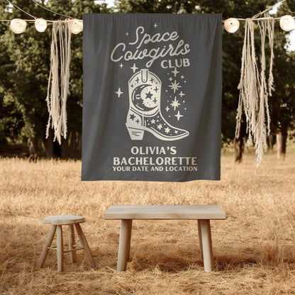 Space Cowgirls Bachelorette Banner– Custom Bach Décor | #14