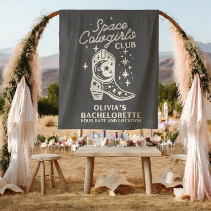 Space Cowgirls Bachelorette Banner– Custom Bach Décor | #14