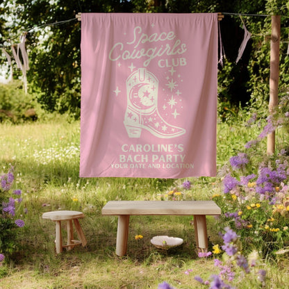Space Cowgirls Bachelorette Banner– Custom Bach Décor | #14