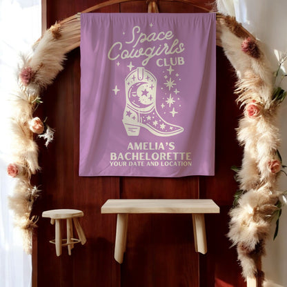 Space Cowgirls Bachelorette Banner– Custom Bach Décor | #14