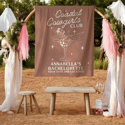 Coastal Cowgirls Bachelorette Banner– Custom Bach Décor | #15