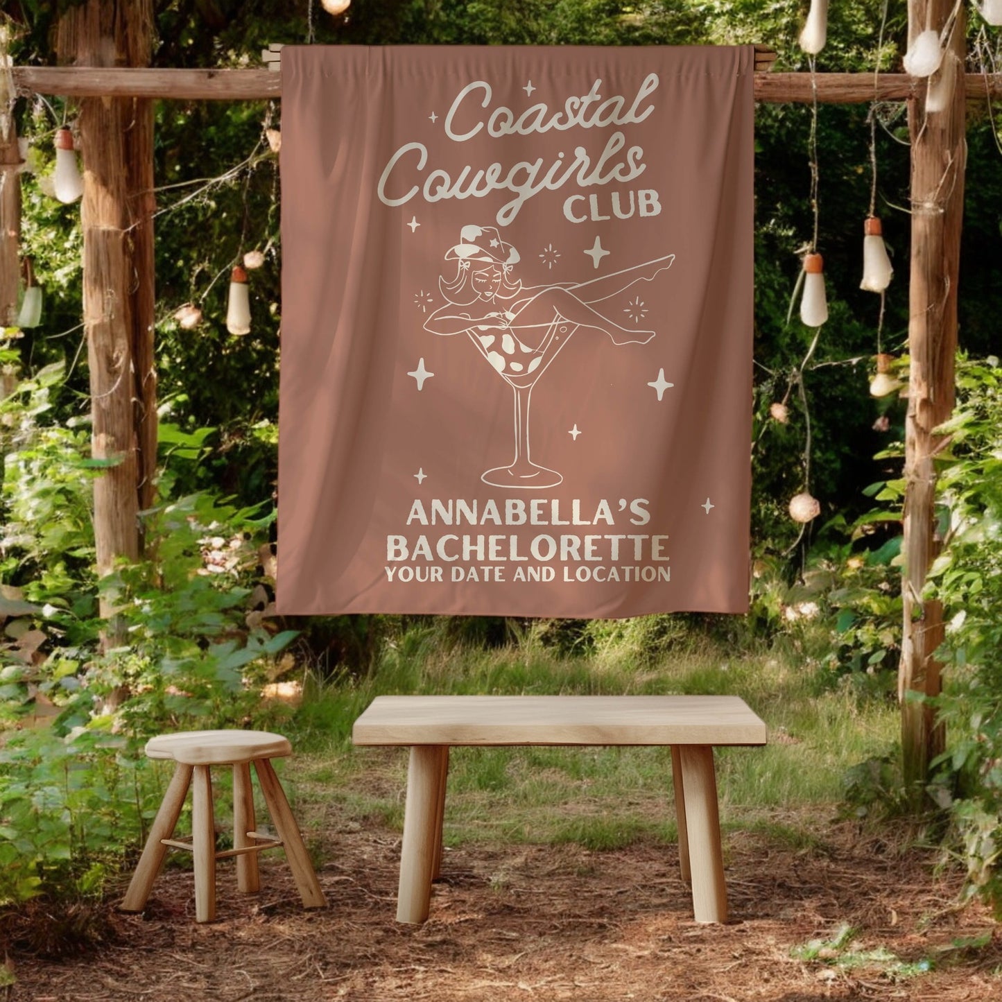 Coastal Cowgirls Bachelorette Banner– Custom Bach Décor | #15