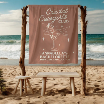 Coastal Cowgirls Bachelorette Banner– Custom Bach Décor | #15