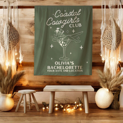 Coastal Cowgirls Bachelorette Banner– Custom Bach Décor | #15