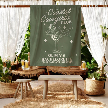 Coastal Cowgirls Bachelorette Banner– Custom Bach Décor | #15
