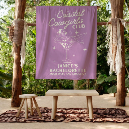Coastal Cowgirls Bachelorette Banner– Custom Bach Décor | #15